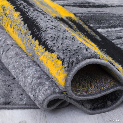 Latitude Run® Abstract Yellow Area Rug & Reviews Wayfair